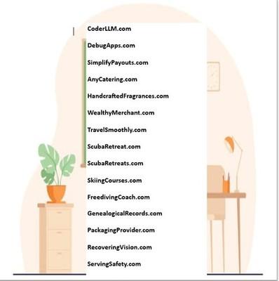 15 brandable .coms Premium Domain Name For Sale