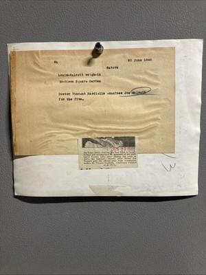 1948 Jersey Joe Walcott Original Type Photo RARE! - 2