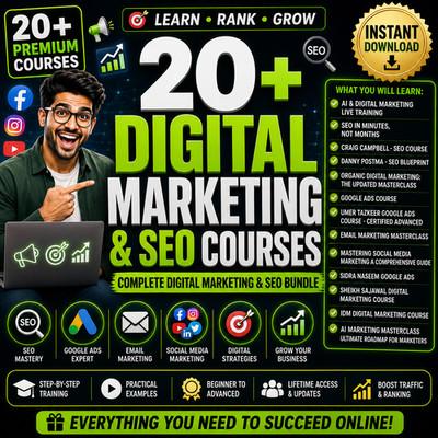 20+ Digital Marketing & SEO Courses, Digital Download
