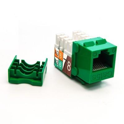 20 Pack of CAT5E RJ45 110 Type Keystone Jack Green