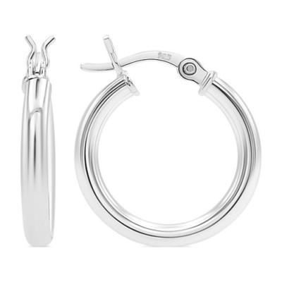 925 Sterling Silver 2.5mm Hoop Earrings - 18mm