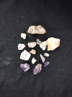 Assortment Of Raw Crystals And Stones lot of 15