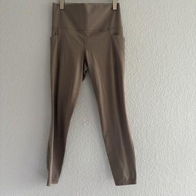 Athleta Taupe Salutation Stash Cinch 7/8 Leggings