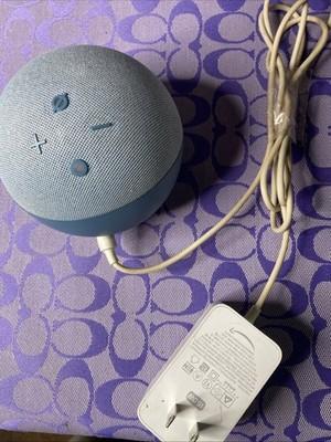 Blue Amazon Alexa Echo Dot LED Clock Smart Speaker