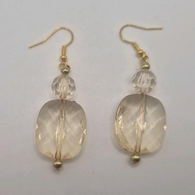 Champagne Beaded Earrings