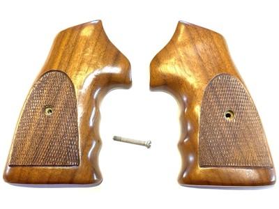 Colt Python Oversized Target Grips Checkered Wood