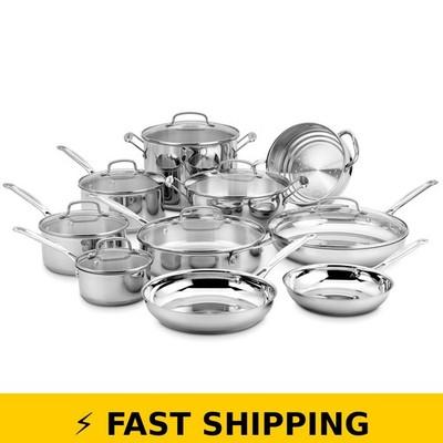 Cuisinart 17-Piece Stainless Steel Cookware Set