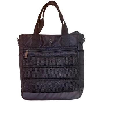 Gaiam Black Nylon Gym Bag Tote Black