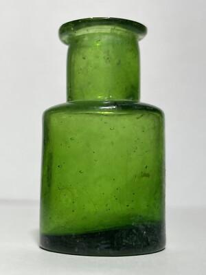 Old Antique Inkwell from the 1800s. Glass Ink Well.