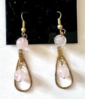 Pink Teardrop Earrings