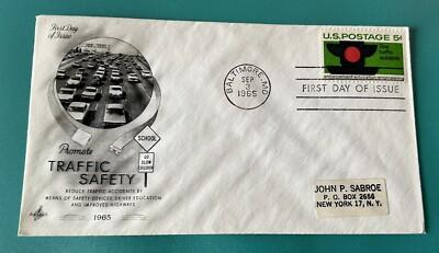 Promote Traffic Safety 1965 First Day Cover
