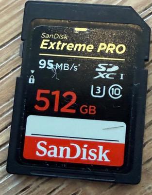 SanDisk 512GB Extreme PRO SD Card