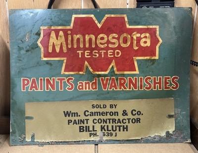 Vintage Minnesota Paints Dealer Sign
