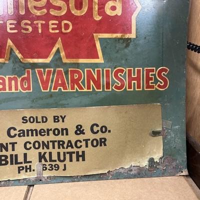 Vintage Minnesota Paints Dealer Sign - 4
