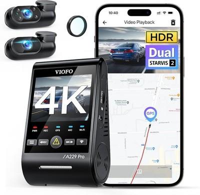 VIOFO A229 PRO 3CH 4K+2K+1080P HDR Dash Cam