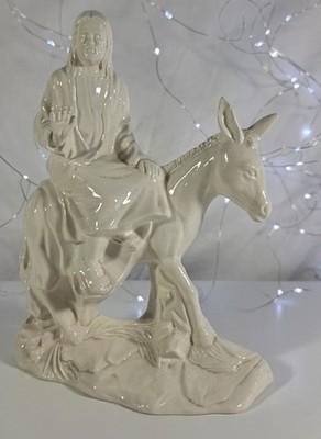 VTG Porcelain Jesus Christ Riding a Donkey 9.5x7.25
