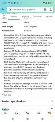 Washer drain pump - 8