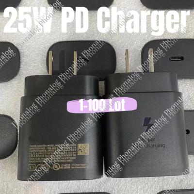 1-100x Lot Samsung 25 Watt Type USB-C Super Fast Wall Charger Charging Adapter