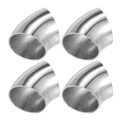 1.5" 45 Degree Stainless Steel Exhaust Bend Pipe SS304 4 Pcs Stainless Steel