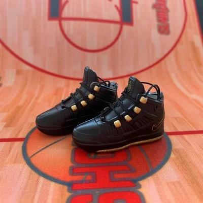 1/6 Black Gold Sneakers Basketball LeBron Shoes for 12" Phicen Enterbay Hot Toys