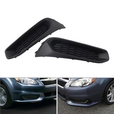1 Pair Front Bumper Fog Light Bezel Cover Black For Subaru Legacy 2013-2014