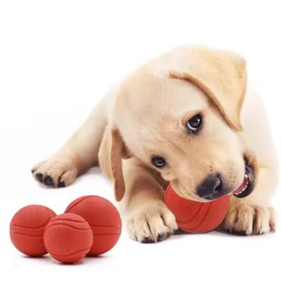 1 pc Indestructible Rubber Dog Ball Chew Proof Bouncy Toy S-XL Sizes