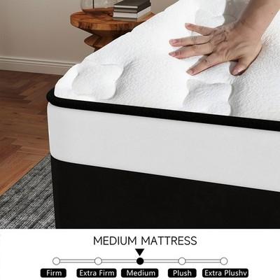 10/12/14 Inch Hybrid Mattress Memory Foam Bed in A Box Twin Full Queen King Size