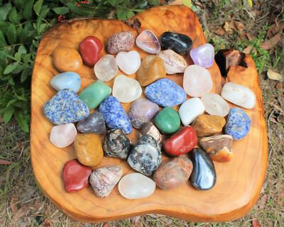 10 lb Assorted Tumbled Stones LARGE: CRAZY CHEAP Bulk Lot Mixed Crystals