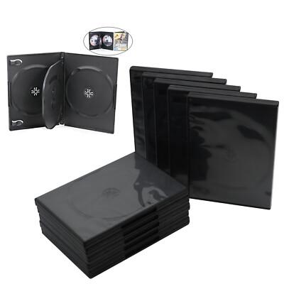 10 PACK STANDARD 4 Disc DVD Cases 14MM (4 DVD) CD Discs+Double Sided Flip Tray