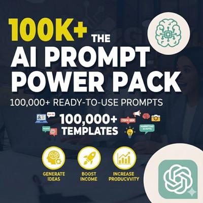 100,000 AI Prompts Library ChatGPT Midjourney Claude Marketing Business SEO GIT