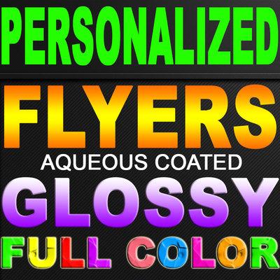 1000 CUSTOM DESIGNED FLYERS 5x7 FULL COLOR 100LB, GLOSSY 5"x7" OFFSET PRINT 7x5