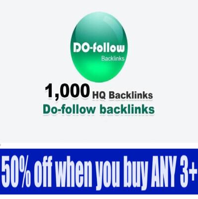 1000 Dofollow Backlinks / SEO Link Building Service (100% Whitehat)