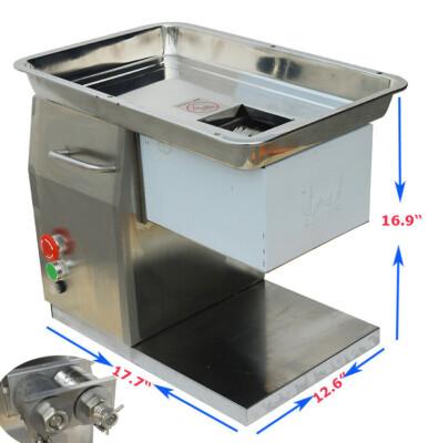 110V Stainless Steel Meat Slicer Meat Cutting Machine with 5mm Blade 250kg/h Hot