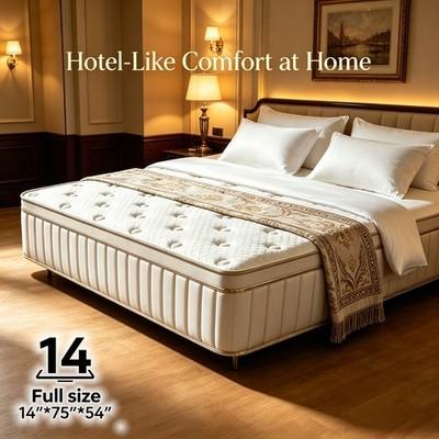 12" 14" Gel Memory Foam Mattress Hybrid Spring Twin Full Queen King Bed In A Box