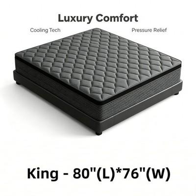 12" 14" Twin Full Queen King Mattress Gel Memory Foam Hybrid Spring Bed In a Box
