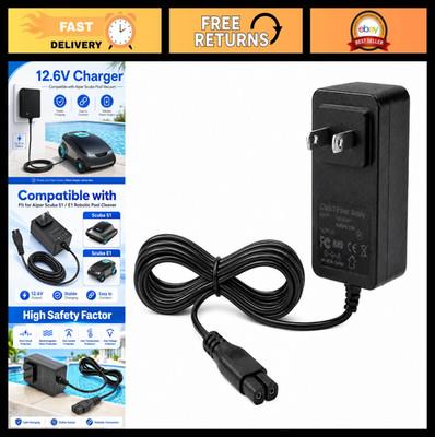 12.6V 1A Replacement Charger for Cordless Robotic Pool Vacuum Cleaner, AC Power