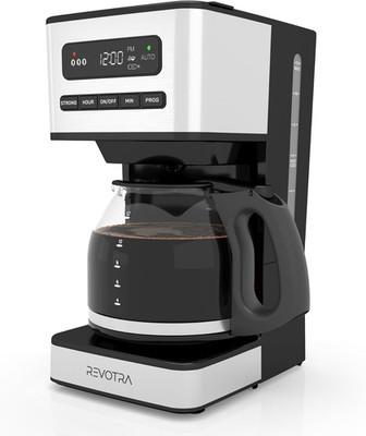 12-Cup Programmable Coffee Maker, Regular & Strong Brew Drip Coffee Machine
