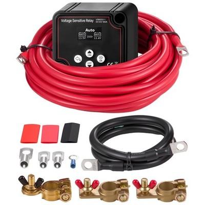 12V Smart Dual Battery Isolator Kit, 140A, LCD, Voltage Sensitive Relay