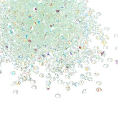 14000Pcs Acrylic Wedding Table Diamonds 3mm Crystals Gems Mint Green AB