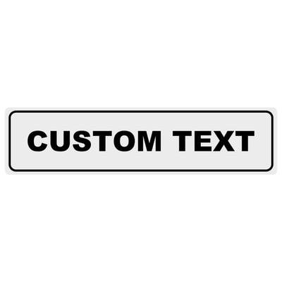 16" x 4" Custom Aluminum Metal Sign Personalized Your Own Text Message Sign