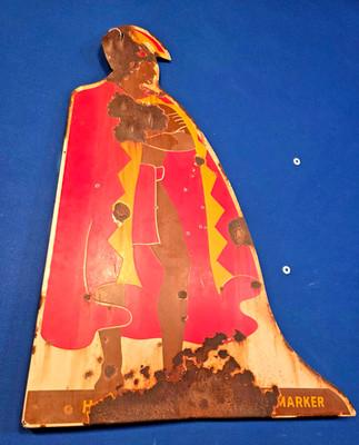 1940s/50s VINTAGE ORIGINAL DOUBLE SIDED PORCELAIN HAWAII VISITORS BUREAU SIGN