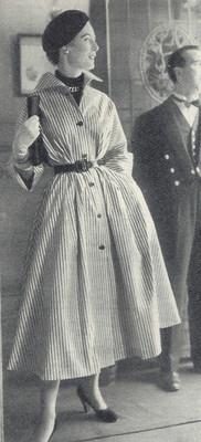 1950s Vintage Sewing Pattern COAT-DRESS-NEGLIGEE B38" (185)