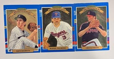 1991 Donruss Diamond Kings Lot (3) Palmeiro #19 Righetti #21 Finley #25 Mint