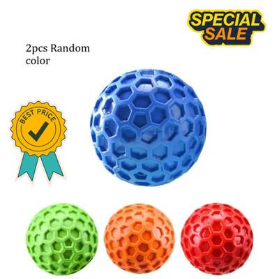 2 Pack Indestructible Squeaky Dog Balls for Aggressive Chewers, Interactive Dog