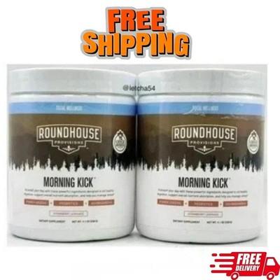 2-PACK ROUNDHOUSE PROVISIONS MORNING KICK-DIGESTIVE POWDER-STRAWBERRY LEMONADE
