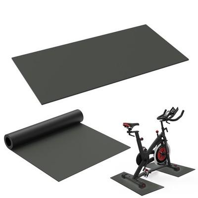 2 PCS Non Slip Exercise Bike Mat Floor Protector Rowing Machine Spin Training