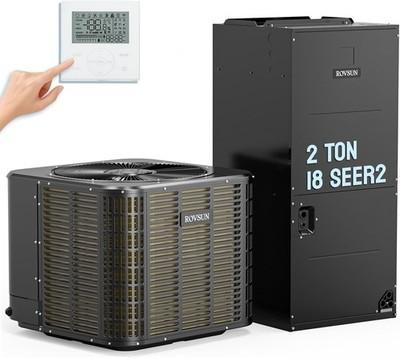 2 Ton 18 SEER2 Central Air Conditioner Heat Pump System with Air Handler Unit