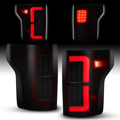 2015-20 F-150 LED Tail Light Assembly Black Smoked–Compatible Replacement