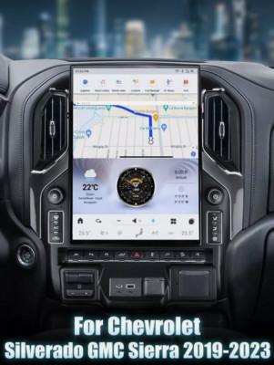 2019-2025 Chevrolet Silverado Tesla Vertical Screen 15.6" CarPlay GPS Radio 128G