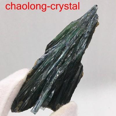 201CT Raw Natural Vivianite Deep Green Crystal Rare Healing Specimen From Brazil